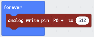 Analog write program in forever block