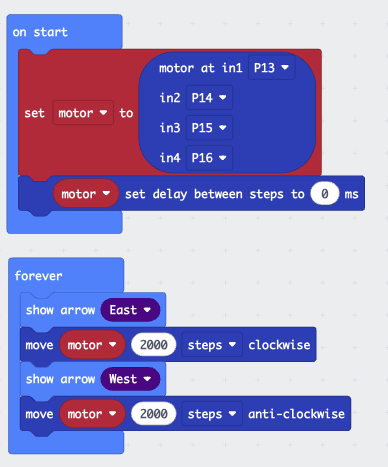 Stepper program blocks